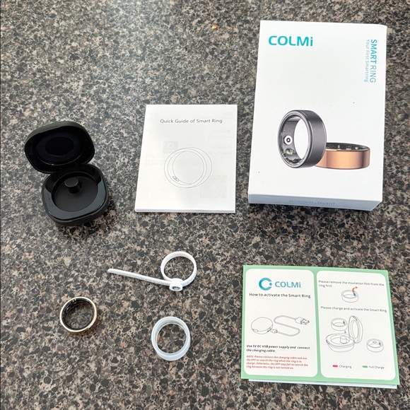 Gold Colmi Smart Ring with Charging Case - Picture 3 of 3